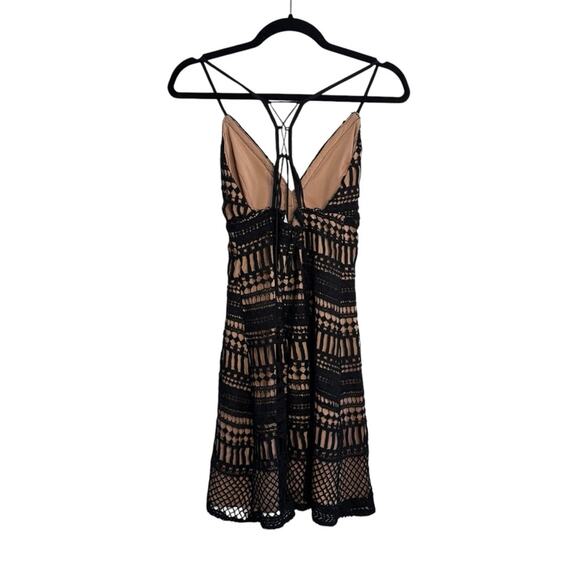 ASTR Strappy Crochet Black Lace Dress - Picture 4 of 9